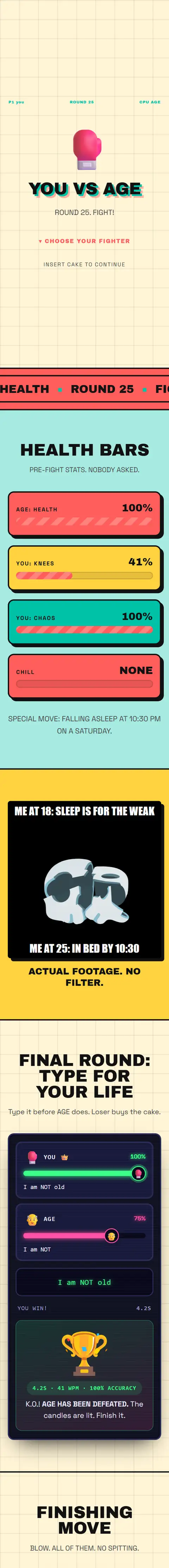 Birthday, Zero Chill, a birthday website