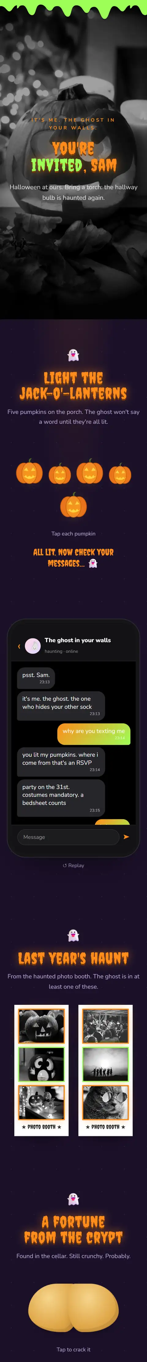 You're My Boo, a halloween website