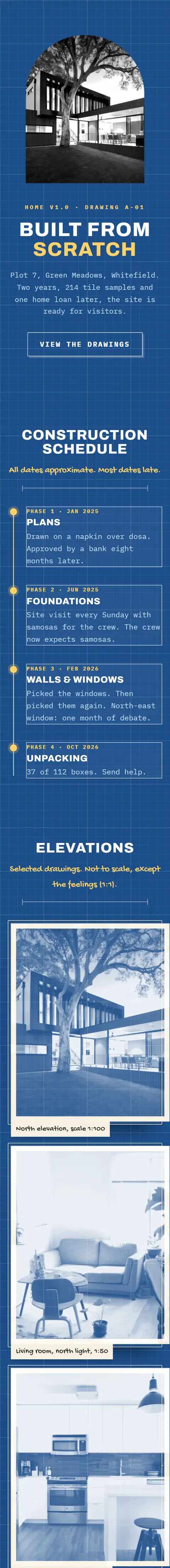 Built From Scratch, a housewarming website