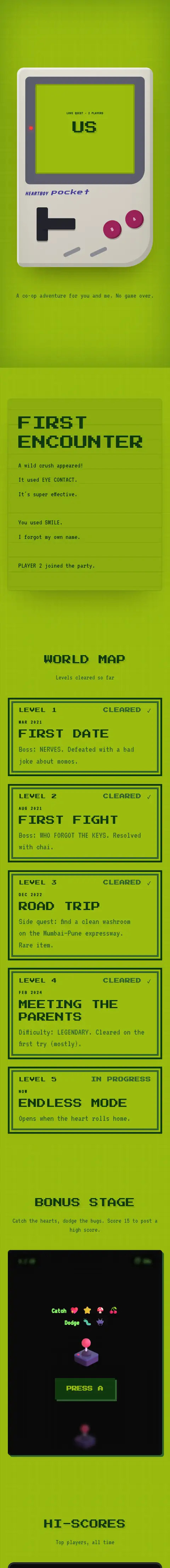 Player Two Has Joined, a our story website