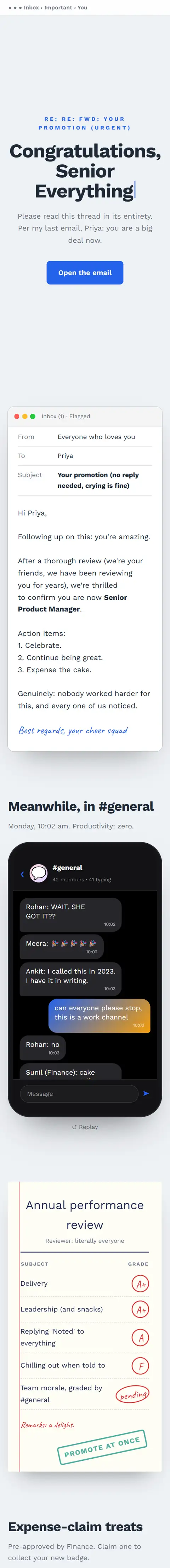 RE: Your Promotion, a new job website