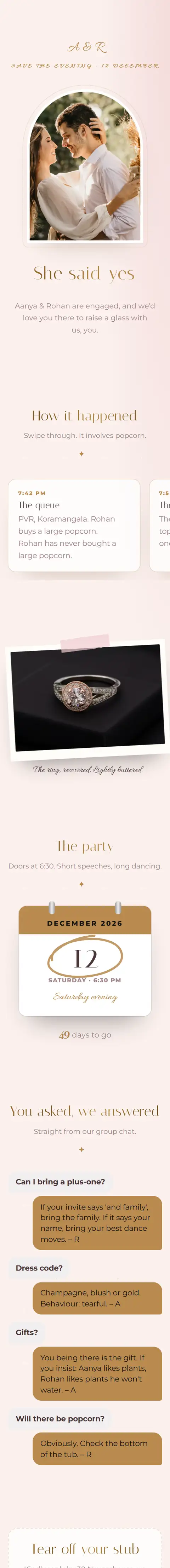 She Said Yes, a engagement website